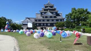 岡山城 夏の鳥城灯源郷 傘舞鳥城