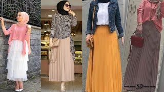 Skirt & top outfit ideas for hijab girls/ hijab style ideas/muslim modern wear/latest eid collection
