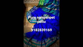 pure narayanpet pattu sarees