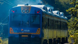 Tren español realizando un servicio turístico desde Concepción a Rio Claro (TLD-503)