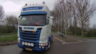 20ste Truckrun Spijkenisse doorkomst rotonde richting Oudenhoorn