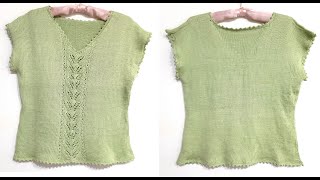 DIY Sophie’s weaving — 0169-3Women’s V-neck vest(Knit figure sharing)DIY蘇菲的編織—0169-3女士V領背心(織圖分享)