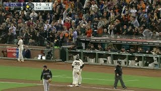 COL@SF: Crawford rips a triple down the line in right