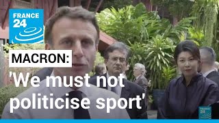 Macron says 'must not politicise sport' ahead of Qatar World Cup • FRANCE 24 English