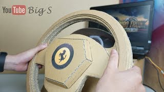 How to make PS4 Ferrari Gaming Steering Wheel (with pedals) ♡ Amazing Cardboard DIY