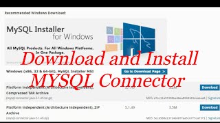 How to Download and Install MYSQL Java Connector jar file | MYSQL JAR FILE