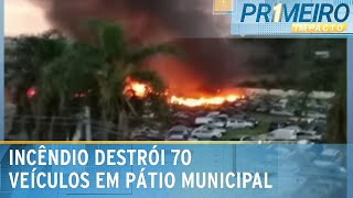 Incêndio destrói 70 veículos em pátio municipal de São Paulo | Primeiro Impacto (13/02/25)