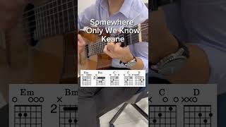 Part 1 - Somewhere Only We Know by Keane #guitartutorial #guitarcover #beginners #chords