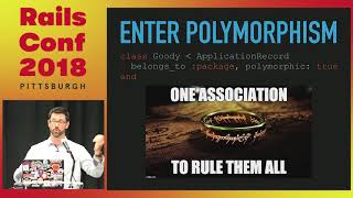 RailsConf 2018: Candy on Rails: Polymorphism & Rails 5 by Michael Cain