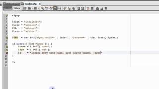 PHP Tutorial Video 16 - Inserting data with PDO