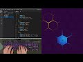 ASMR Programming - Hexagon Background with Cursor Colouring - No Talking