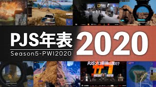 PJS年表 2020 / 今年1年を振り返る Season5～PWI2020