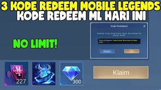 NO LIMIT! 3 KODE REDEEM ML HARI INI KODE REDEEM MOBILE LEGENDS KODE REDEEM ML TERBARU NOVEMBER 2024