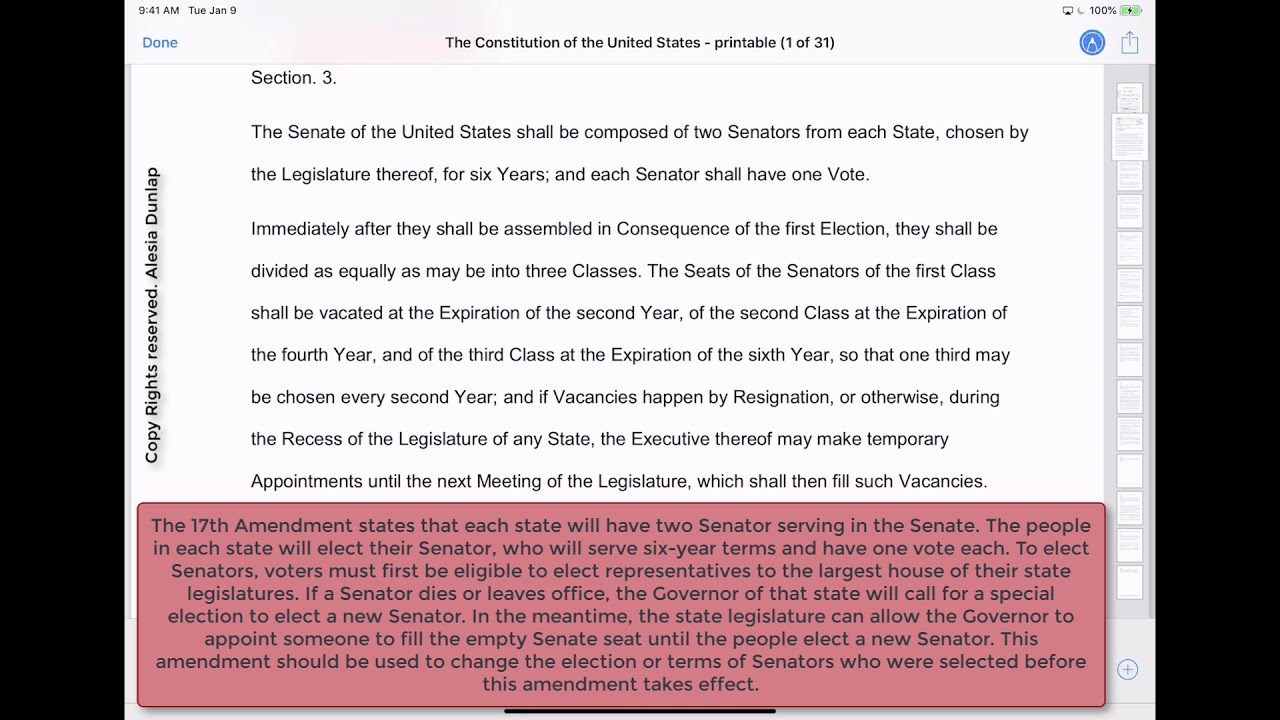 Article 1 Of U.S. Constitution (Annotated) - YouTube