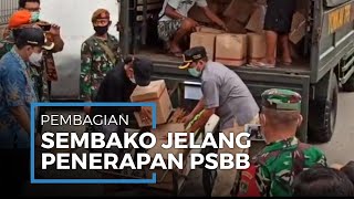 Sehari Jelang PSBB, Kelurahan Penjaringan Jadi Lokasi Pertama Pembagian Sembako dari Pemprov DKI