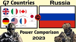 G7 Countries vs Russia Military Power Comparison 2023 | world military power | NATO vs Russia | G7