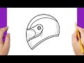 How to draw a motorcycle helmet