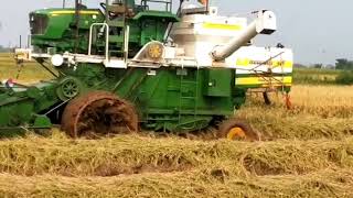 Paddy cutting with stylish type #Harvester #Tractor |mechine