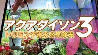 アクアダイソンは水草の切れ端をどれだけ除去できるのか？相変わらず油膜は完璧に除去！ #アクアリウム #アクアダイソン 【ビバアクア】