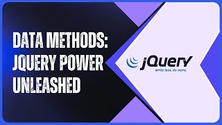 Data Methods - Advance jQuery-Web Development