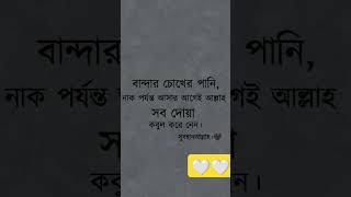 চোখের পানি নাক পর্যন্ত আসার আগেই আল্লাহ সব দোয়া কবুল করে নেন সুবহানাল্লাহ 🤍🤲 #islamicstatus #waz