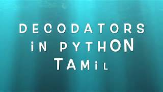 #5 Decorators in python Tamil