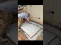 Concrete dry pour to make a new concrete pad for the front of my shed #diy #concrete