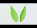 How to Make Very Easy Paper Leaves in Just 25 Seconds - DIY Simple Paper Leaf Making Craft Idea !!