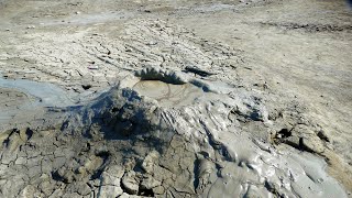 Mud volcanoes in Gobustan (Garadagh), Azerbaijan (4K)