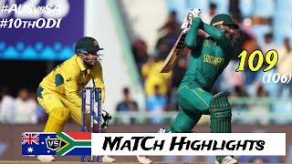 South Africa vs Australia 10th ODI Match Highlights | ICC World cup 2023 Highlights| SA vs AUS