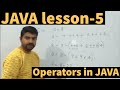 JAVA lesson-5 #Operators in JAVA