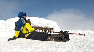 【八甲田大岳爆風】八甲田大岳　雪山登山　2