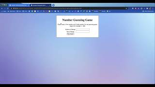 JavaScript Random Number Guess Game Demo