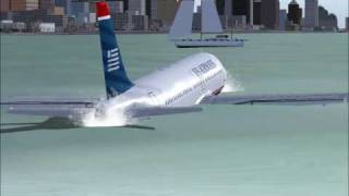 US Airways Airbus A320 Flt 1549 Hudson River Landing FS2004