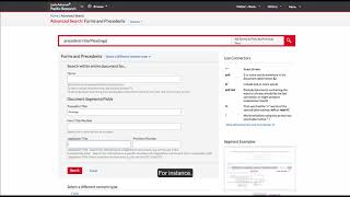 Lexis Advance: Form and Precedent Discovery with Advanced Search