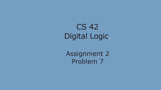 Assignment 2 Problem 7