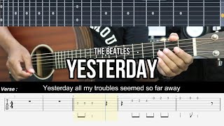 Yesterday - The Beatles | EASY Guitar Tutorial - Guitar Lessons TAB