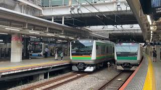 E233系3000番台ヤマU629編成TK出場回送(車体保全) 大崎駅発車シーン