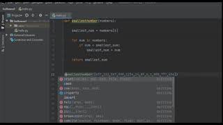 Python - Find The Smallest Number In A List