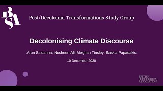 Decolonising Climate Discourse