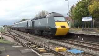 GWR Livery 43188 and 43187 at Bridgwater on 8/11/15