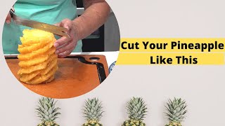 How To Cut Pineapple The FANCY Way 🍍🍍🍍