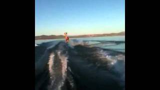 Wake Boarding Crash behind a Baja Hammer