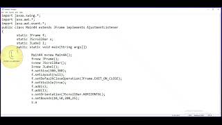 Java | Swing class 'JScrollBar add AdjustmentListener' | CodeLearning