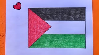 تعليم الرسم للأطفال/رسم علم فلسطين/رسم فلسطين/فلسطين حرة/رسم وتلوين#drawing #artforkids