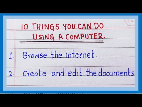 What are 3 things a computer can do?