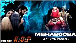 MEHABOOBA BEAT SYNC MONTAGE KGF CHAPTER2 KANNADA SLOW MOTION BEAT SYNC MONTAGE FREE FIRE 🔥❤️
