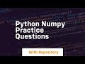 python numpy practice questions