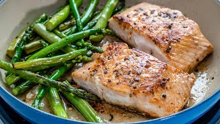Keto Recipe - One Pan Salmon and Asparagus