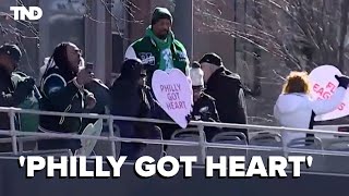 Philadelphia turns green on Valentine’s Day to celebrate big game champions